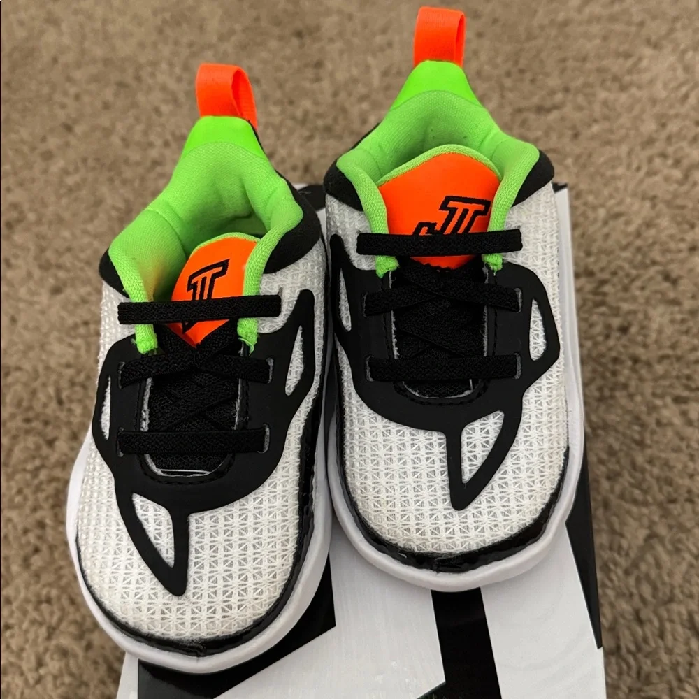 Jordan Tatum 1 Toddler Shoes 5C • White/Black/Neon • DX5958-108 - Picture 8 of 8